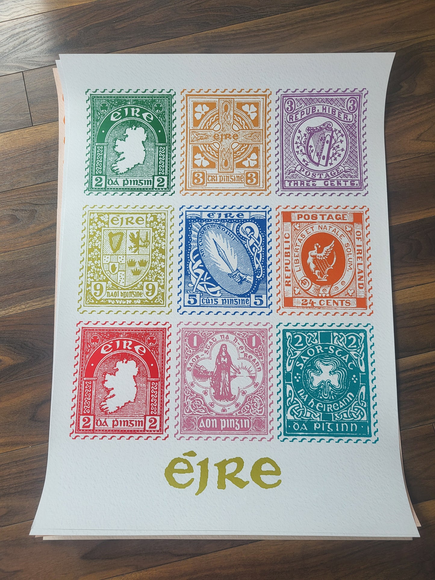 A1 Vintage Irish Stamps - Studio Sample Sale *Minor Imperfections*