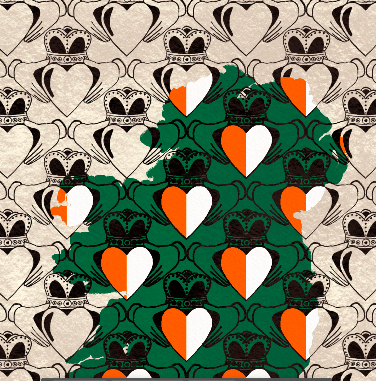 Personalised County Claddagh Ireland Print