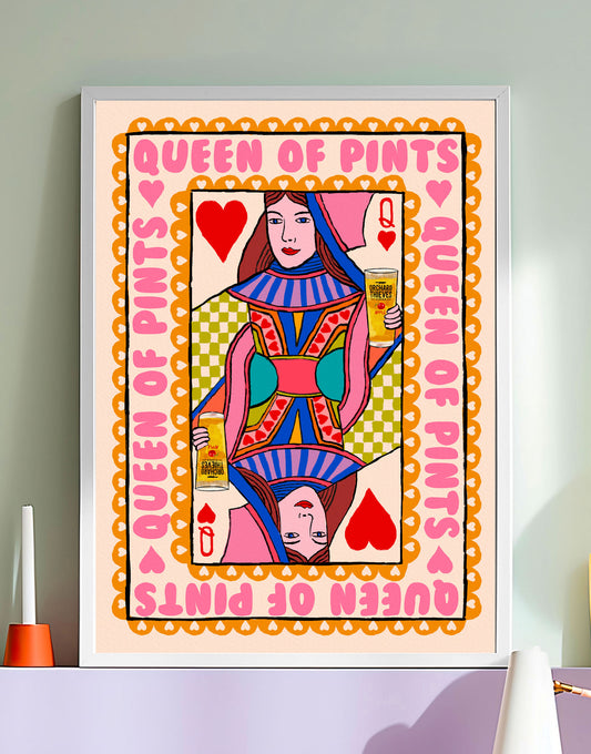 Cider Queen of Pints Print: Drinks Wall Art | Orchard Thieves option