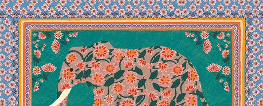 Indian Elephant Print shown in a room setting | Mauds Studio