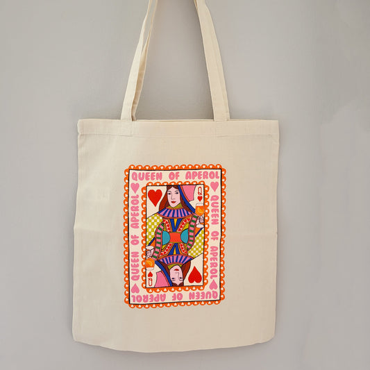Queen Of Aperol Playing Card Tote Bag lifestyle photo | Mauds Studio