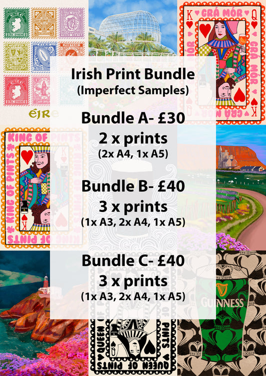 Irish Print Bundle - Studio Sample Sale *Minor Imperfections* shown in a room setting | Mauds Studio