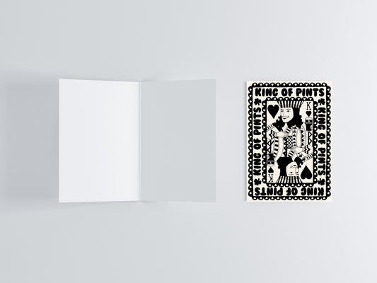 King Of Pints Greeting Card flat lay photo | Mauds Studio