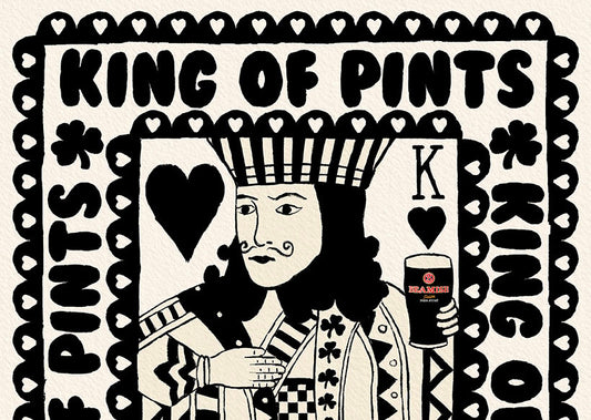 Beamish King Of Pints Playing Card | Black And White lifestyle photo | Mauds Studio