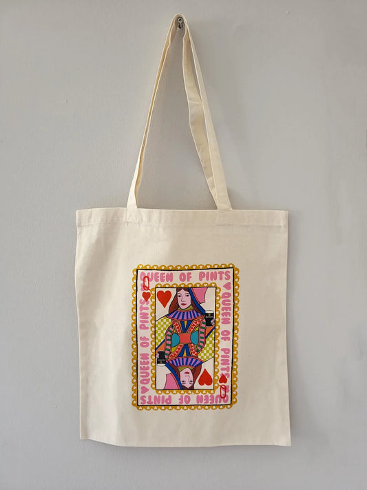Queen of Pints | Guinness Irish Tote Bag lifestyle photo | Mauds Studio