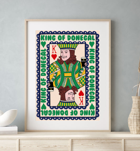 Donegal King or Queen - Playing Card Guinness Print | Mauds Studio