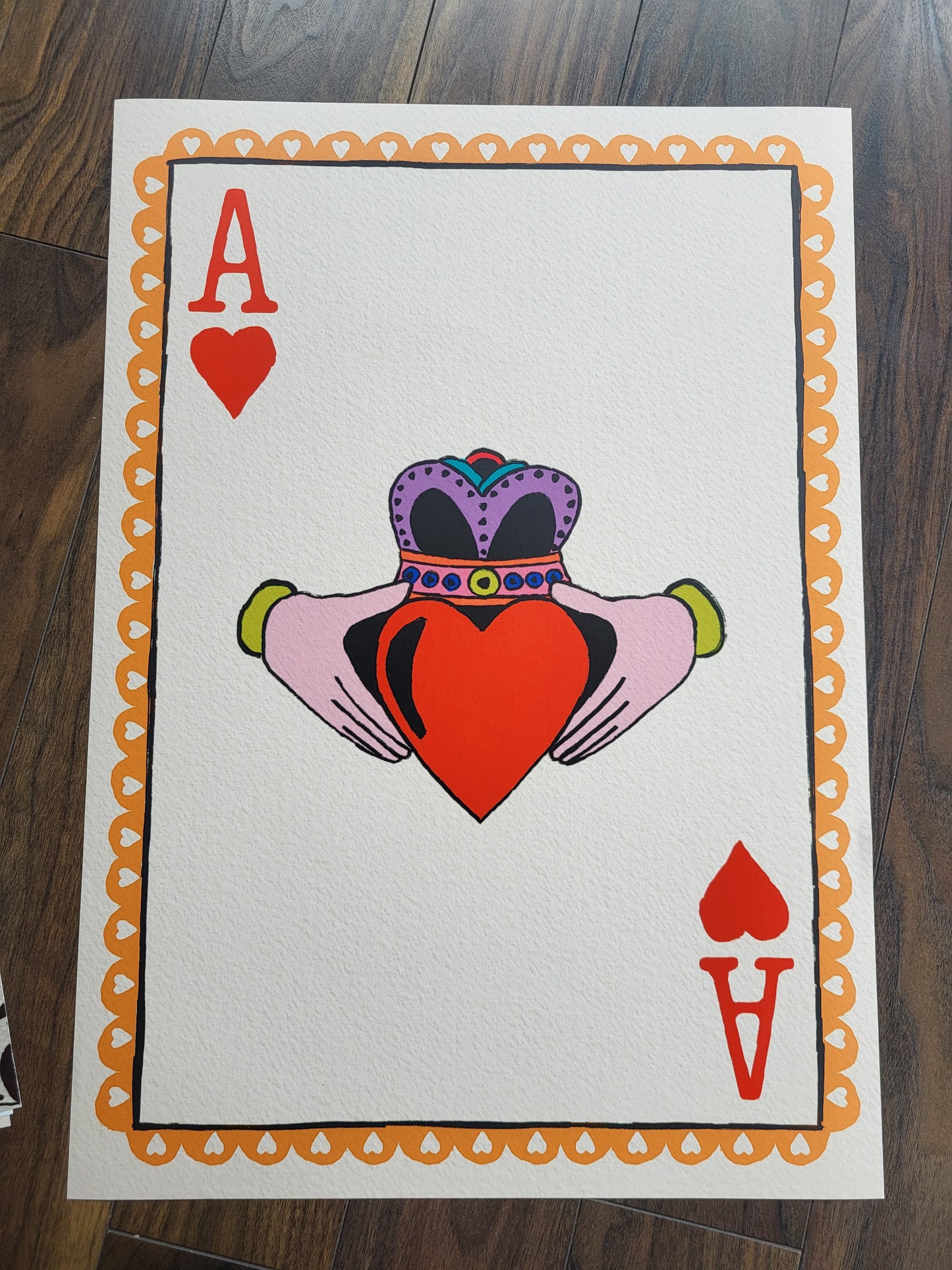 A2 Claddagh Ace of Hearts - Studio Sample Sale *Minor Imperfections*