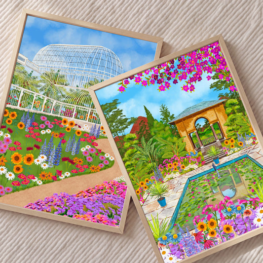 Set of 2 Irish Prints | Botanic Gardens and Garnish Island