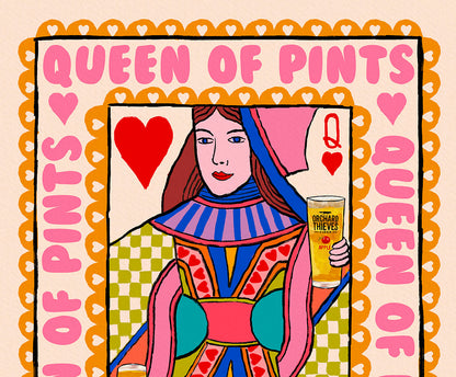 Cider Queen of Pints Print: Drinks Wall Art | Orchard Thieves option