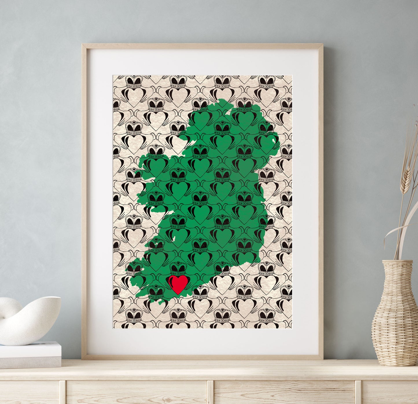 Ireland Claddagh Art Print | All Counties of Ireland