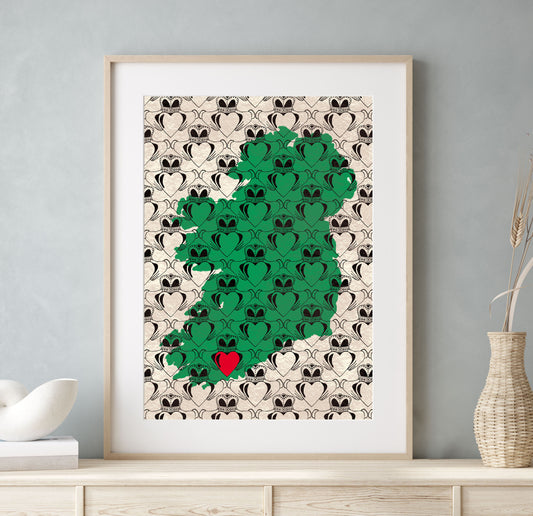 Ireland Claddagh Art Print | All Counties of Ireland