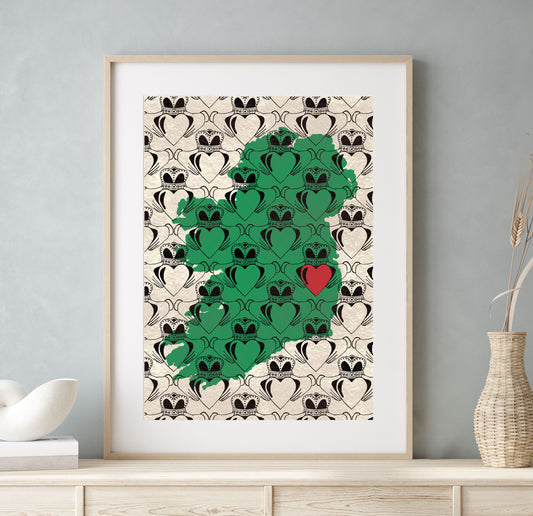 Provinces of Ireland Print | Love Ireland Claddagh | Leinster, Munster, Connacht, Ulster