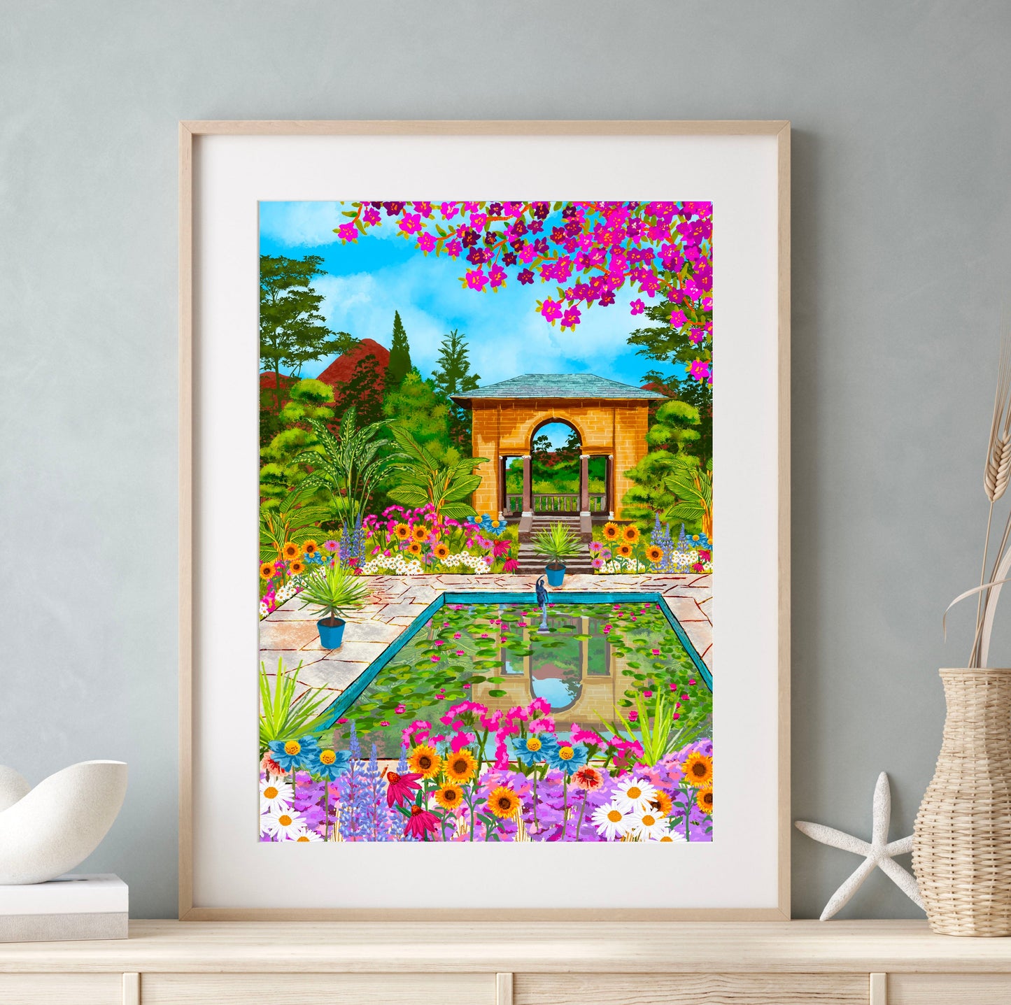 Fine art print of Ilnacullin (Garinish Island) in County Cork, Ireland, featuring tranquil coastal scenery and lush island landscapes.