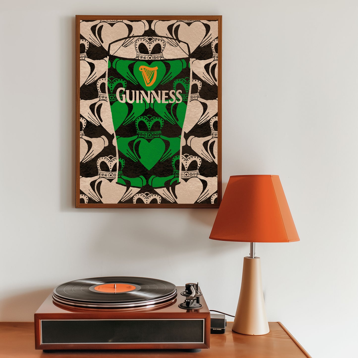 Love Guinness Claddagh Wall Art Print | Mauds Studio