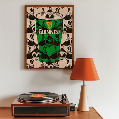 Love Guinness Claddagh Wall Art Print | Mauds Studio