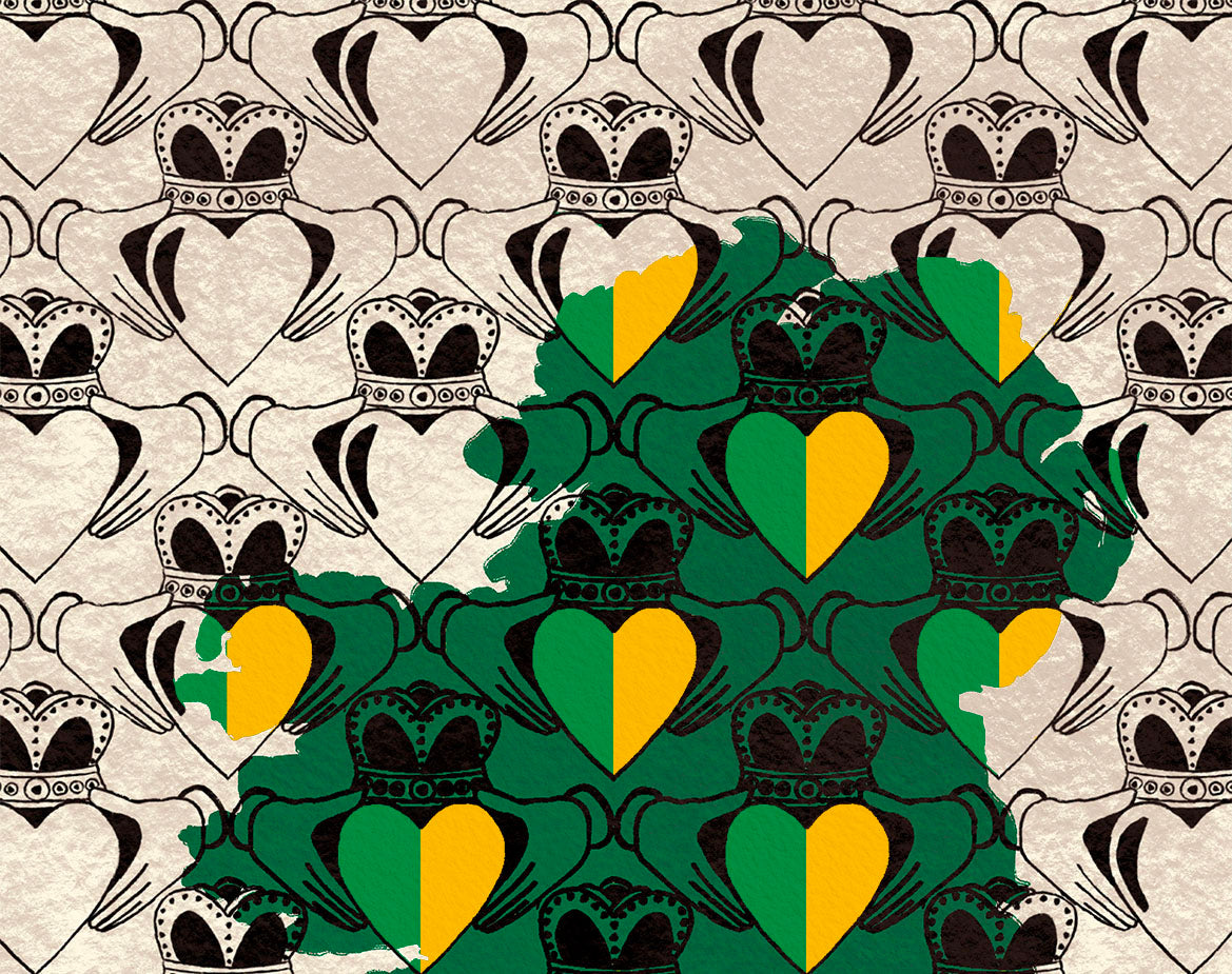Personalised County Claddagh Ireland Print