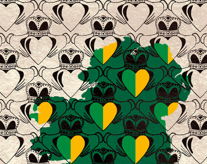 Personalised County Claddagh Ireland Print