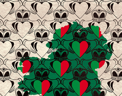 Personalised County Claddagh Ireland Print