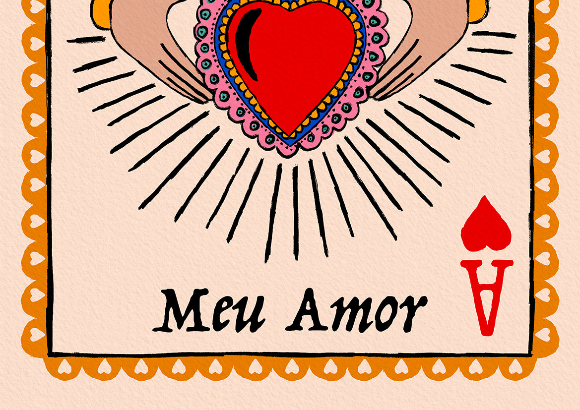 Grá Mór Claddagh Sacred Heart Print | Portuguese or Italian
