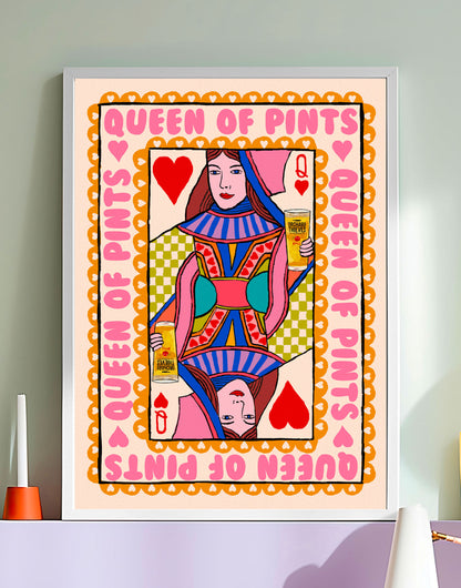 Cider Queen of Pints Print: Drinks Wall Art | Orchard Thieves option