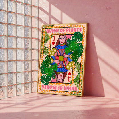 Queen Of Plants Playing Card Print