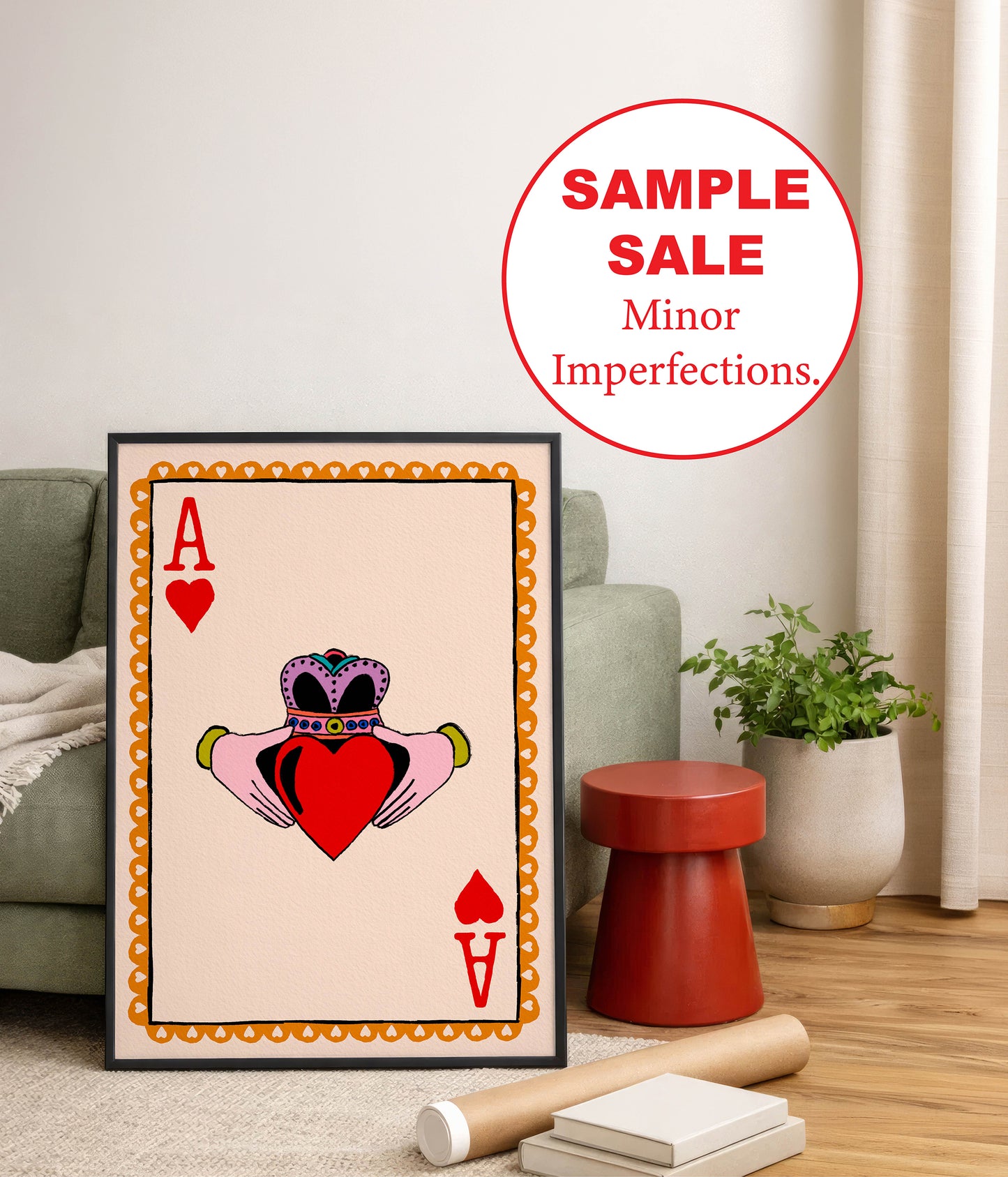 A2 Claddagh Ace of Hearts - Studio Sample Sale *Minor Imperfections*