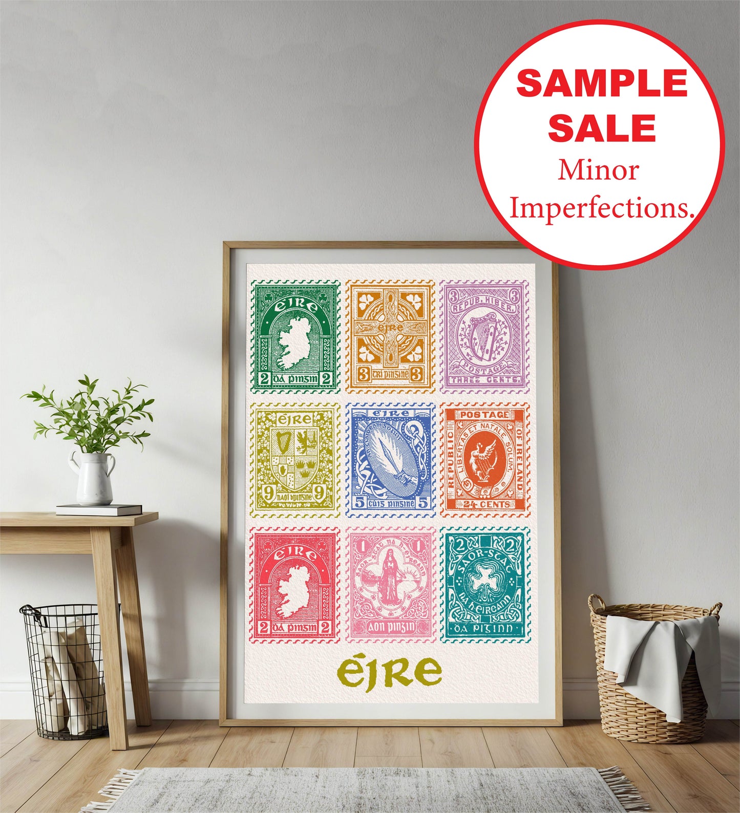 A1 Vintage Irish Stamps - Studio Sample Sale *Minor Imperfections*
