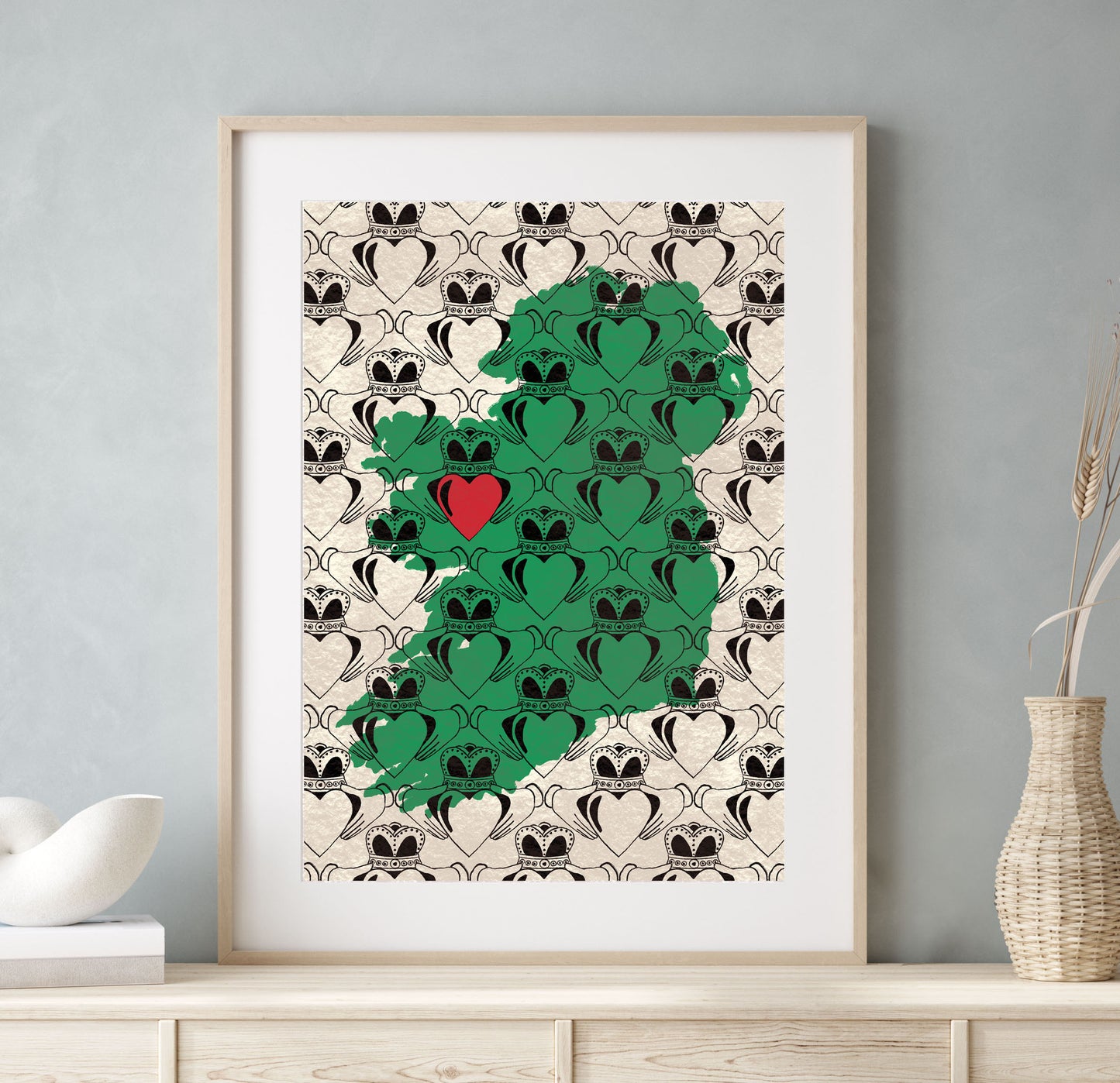 Provinces of Ireland Print | Love Ireland Claddagh | Leinster, Munster, Connacht, Ulster