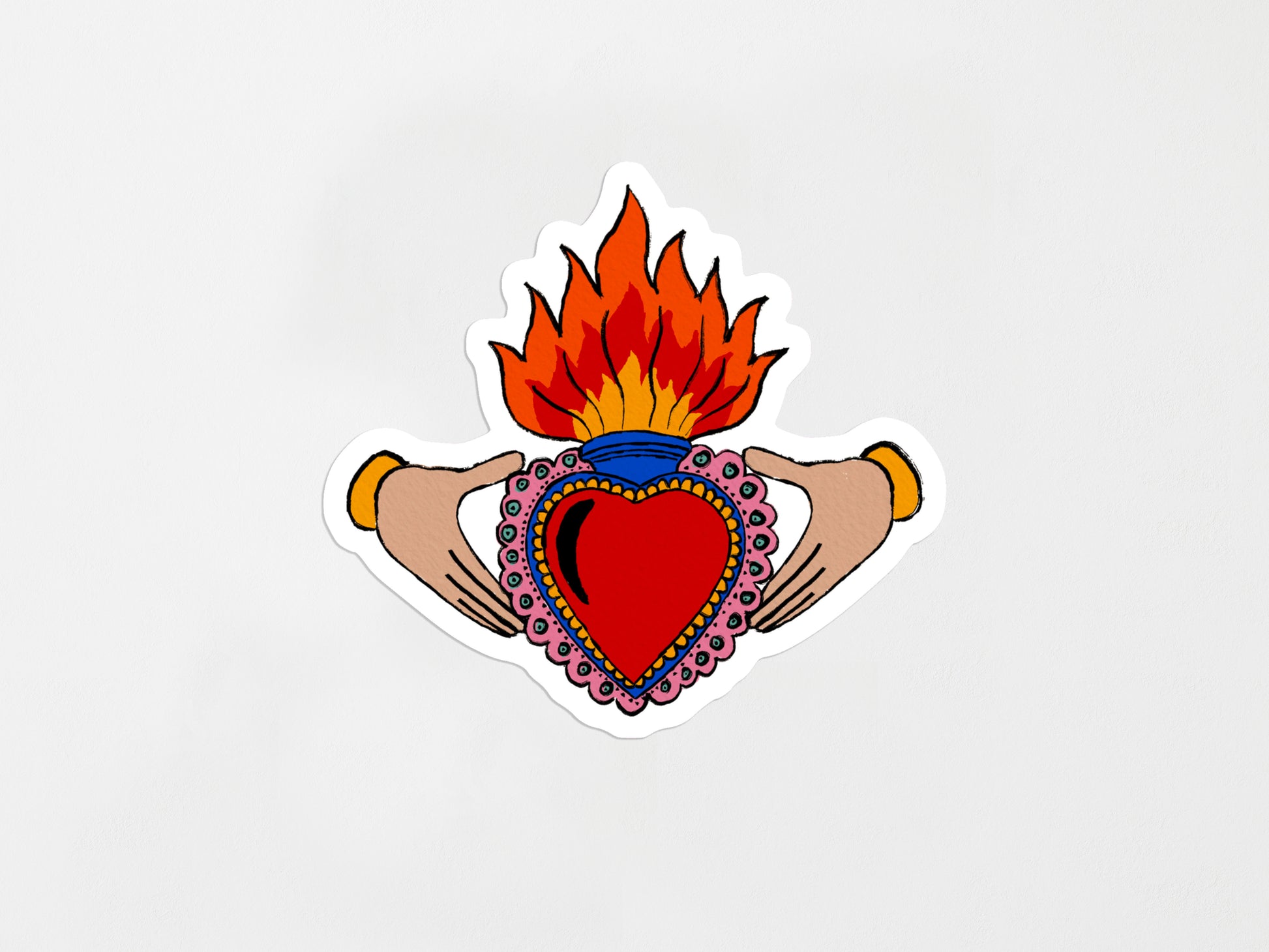 Claddagh Sacred Heart Glossy Vinyl Sticker | Mauds Studio
