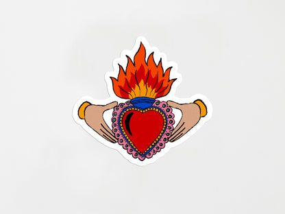 Claddagh Sacred Heart Glossy Vinyl Sticker | Mauds Studio