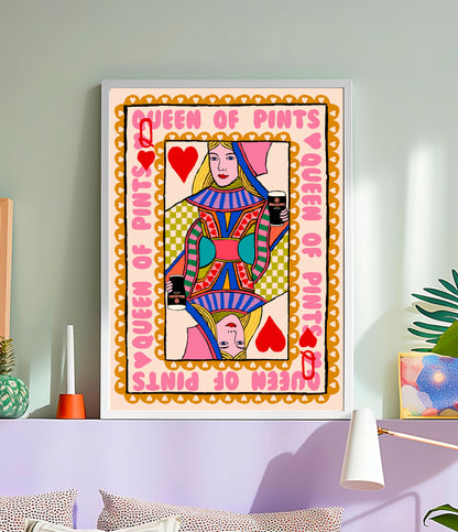 Beamish Stout | Queen of Pints Print: Irish Pub Wall Art shown in a room setting | Mauds Studio