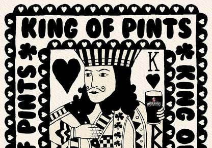 Murphy's King Of Pints Playing Card | Black And White lifestyle photo | Mauds Studio