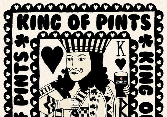 Murphy's King Of Pints Playing Card | Black And White lifestyle photo | Mauds Studio