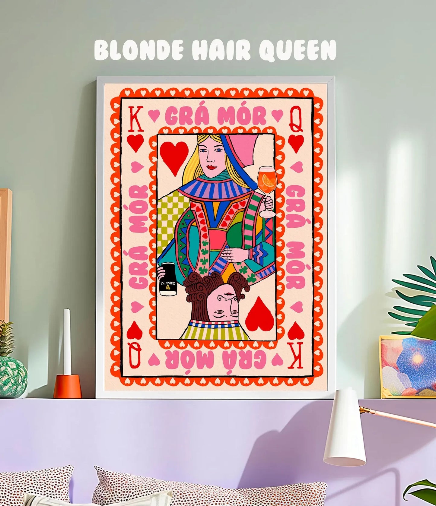 Grá Mór – Big Love Irish Wall Art close up detail | Mauds Studio