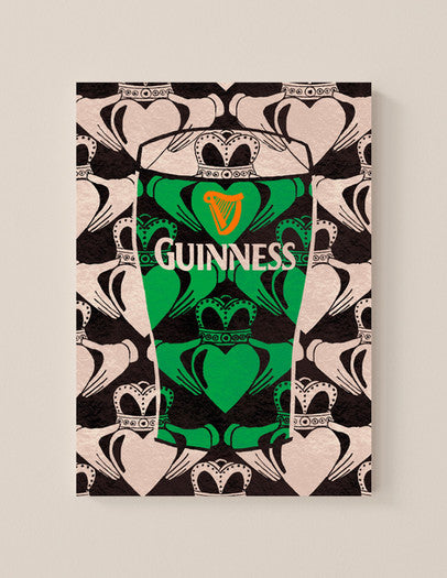 Love Guinness Claddagh Wall Art Print shown in a room setting | Mauds Studio