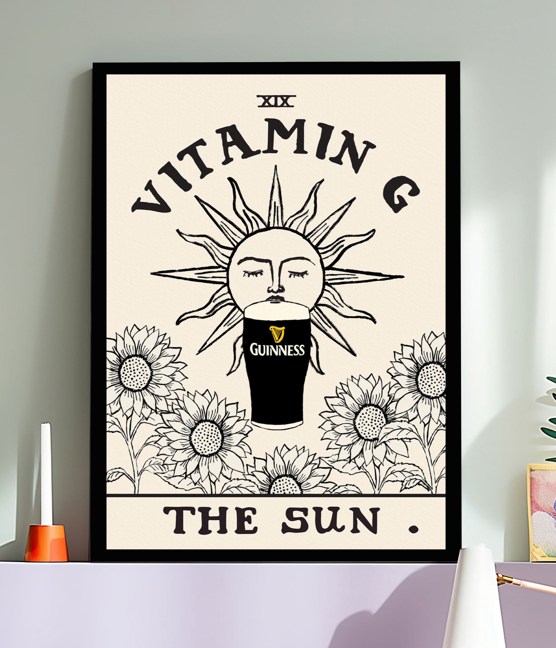 Tarot Card Vitamin G Guinness Print | Mauds Studio