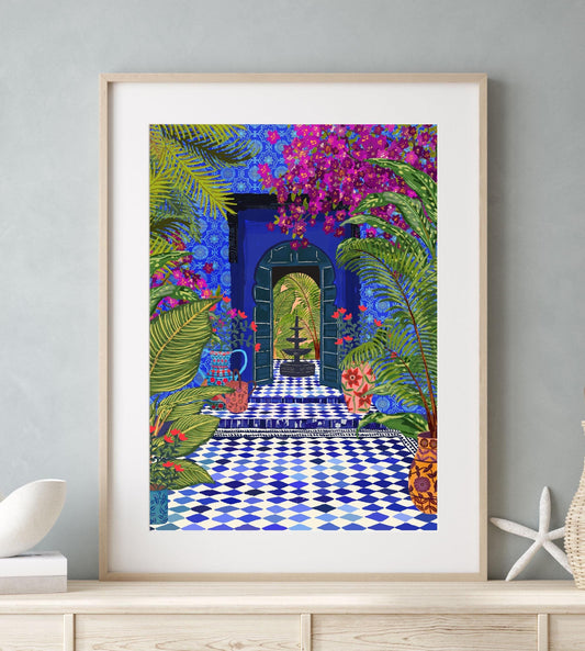 Majorelle Garden Morocco Wall Art Print | Mauds Studio