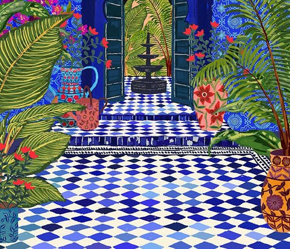 Set of 3 Travel Prints - Moroccan Riad | Majorelle Garden | Lotus Gate product photo 8 | Mauds Studio