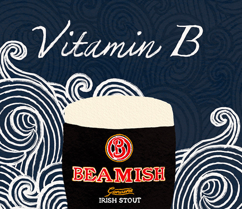 Vitamin B Beamish Sea Waves Print shown in a room setting | Mauds Studio