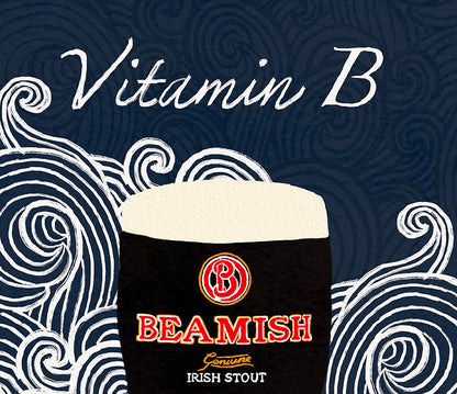 Vitamin B Beamish Sea Waves Print shown in a room setting | Mauds Studio