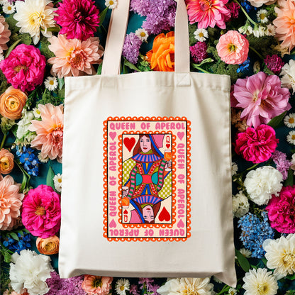 Queen Of Aperol Playing Card Tote Bag | Mauds Studio