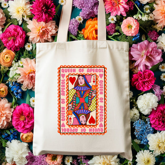 Queen Of Aperol Playing Card Tote Bag | Mauds Studio