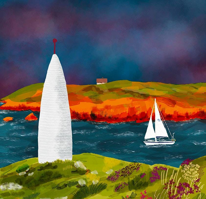 Set of 2 - Howth Lighthouse & Baltimore Beacon Prints product photo 7 | Mauds Studio