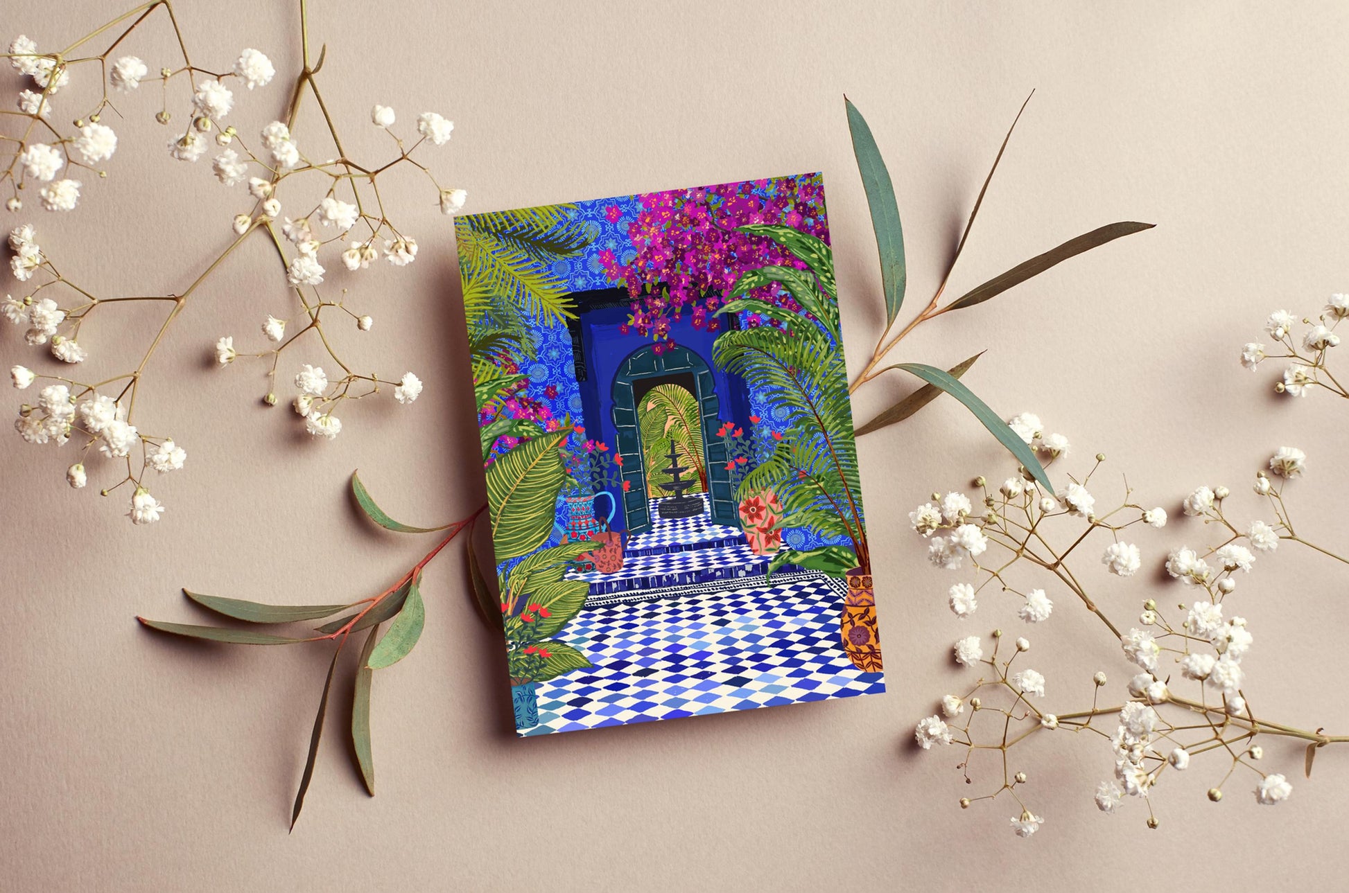 Moroccan Greeting Cards | 2 Pack close up detail | Mauds Studio