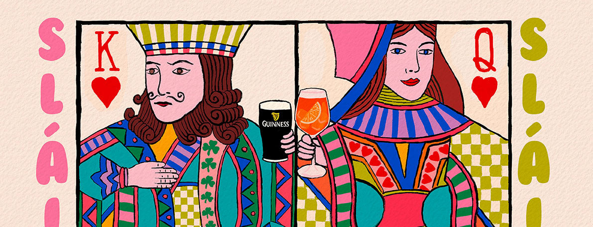 Sláinte Playing Card Art Print | Landscape shown in a room setting | Mauds Studio