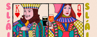 Sláinte Playing Card Art Print | Landscape shown in a room setting | Mauds Studio
