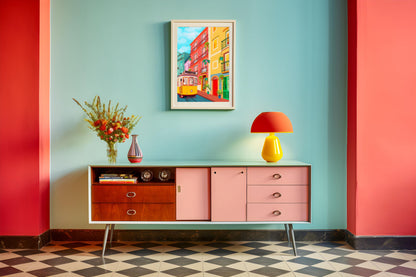 Lisbon, Portugal Tram 28 Travel Print close up detail | Mauds Studio