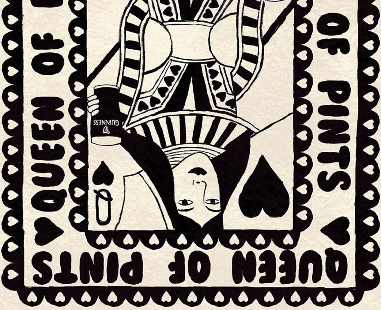 Guinness Queen Of Pints Playing Card Print alternative view | Mauds Studio