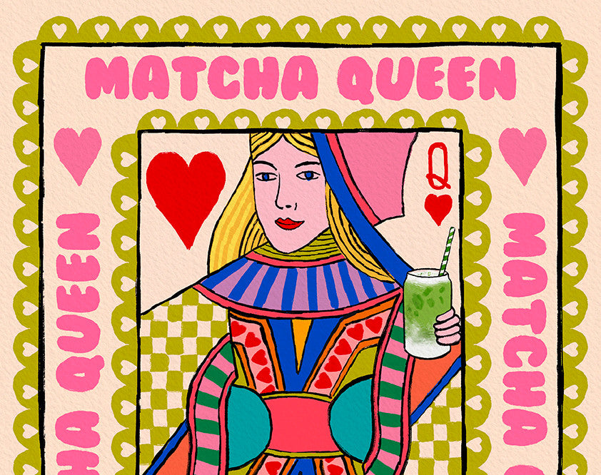 Matcha Queen Playing Card Art Print product photo 5 | Mauds Studio