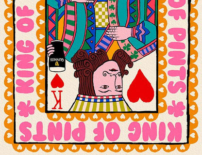 King of Pints Irish Wall Art | Guinness Wall Art close up detail | Mauds Studio